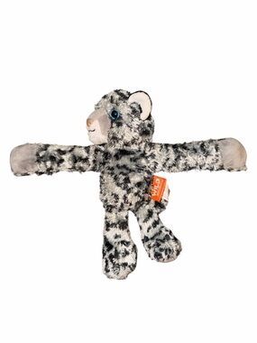 Plush Grey Leopard Slap Bracelet